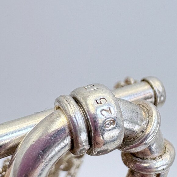 Milor Sterling Silver 925 Ten Strand Circle Link Chain Bracelet Size 7.5" Length - Picture 6 of 12